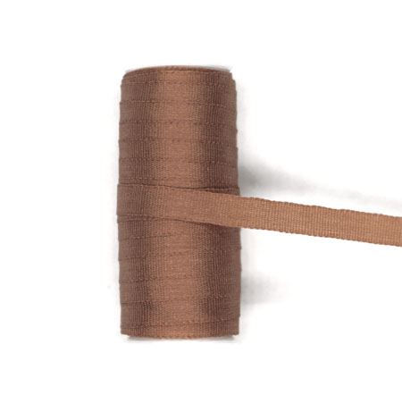 469 - Seidenbändchen 4 mm breit, 10-m-Spule, Farbe: Lehmbraun